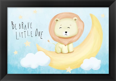 Framed Be Brave Print