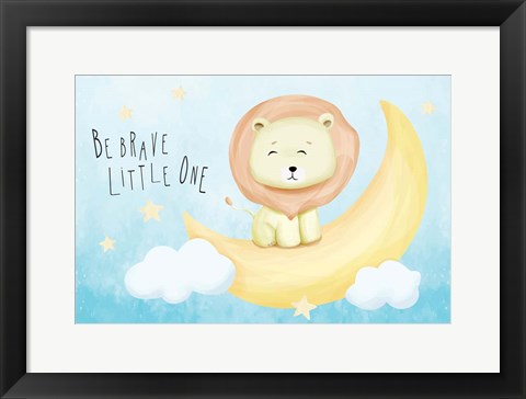 Framed Be Brave Print