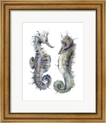 Framed Seahorse Pair Print
