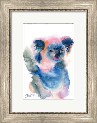Framed Blue Koala Print