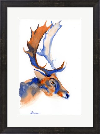Framed Colorful Caribou Print