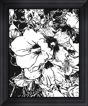 Framed BW Floral No. 6 Print