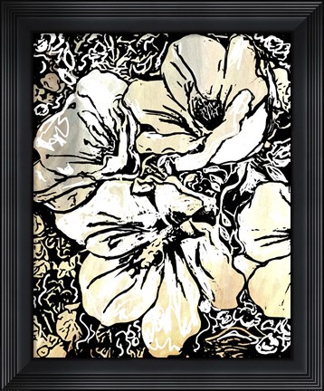 Framed BW Floral No. 14 Print
