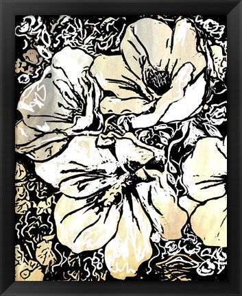 Framed BW Floral No. 14 Print