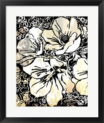 Framed BW Floral No. 14 Print