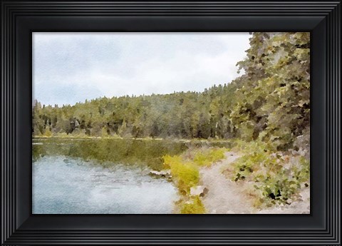 Framed Mountain Lakeshore No. 2 Print