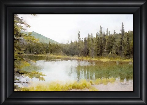 Framed Mountain Lakeshore No. 3 Print