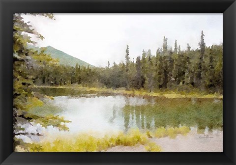 Framed Mountain Lakeshore No. 3 Print