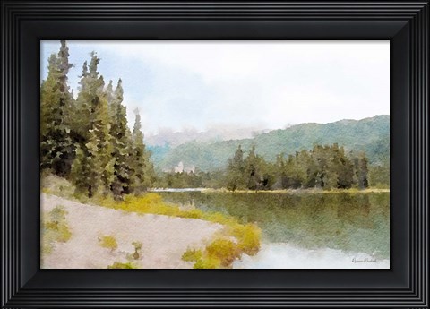 Framed Mountain Lakeshore No. 4 Print