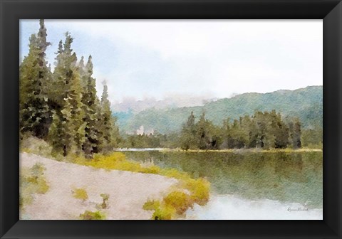 Framed Mountain Lakeshore No. 4 Print