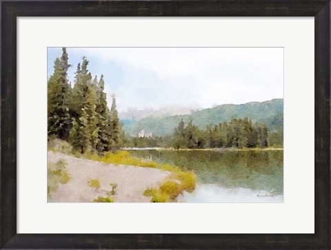 Framed Mountain Lakeshore No. 4 Print