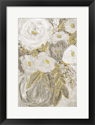 Framed Gold Age Floral I Print