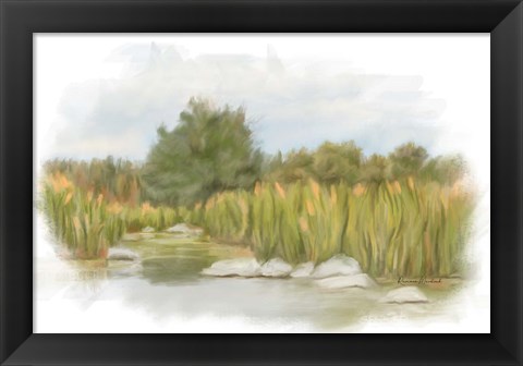 Framed Marshy Wetlands I Print