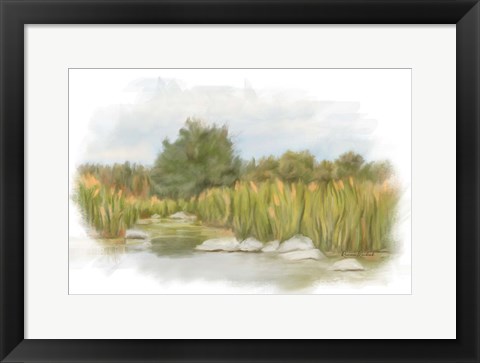 Framed Marshy Wetlands I Print