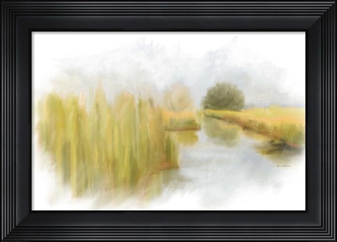 Framed Marshy Wetlands V Print
