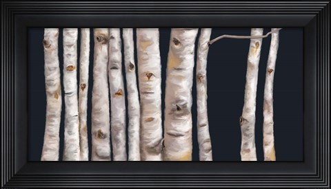 Framed Birch Grove I Print