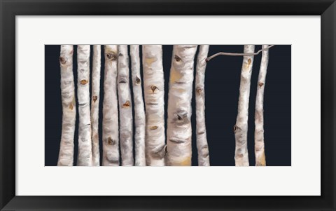 Framed Birch Grove I Print