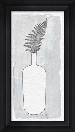 Framed Fern in Vase I Print
