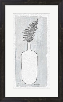 Framed Fern in Vase I Print