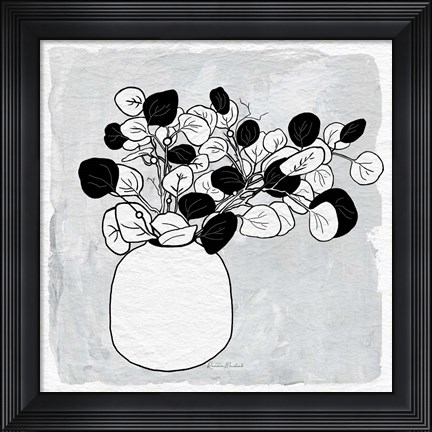 Framed Ginkgo Branches II Print