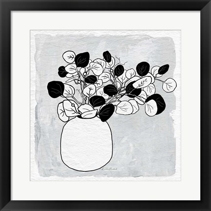 Framed Ginkgo Branches II Print