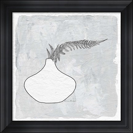 Framed Fern in Vase II Print