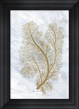 Framed Feathery Sea Fern I Print