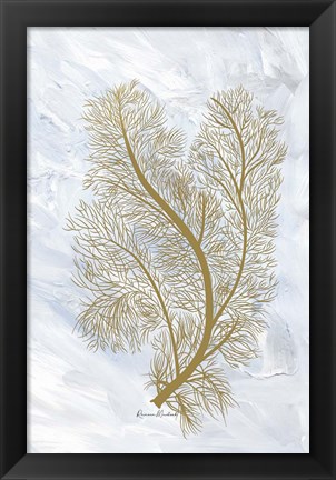 Framed Feathery Sea Fern I Print