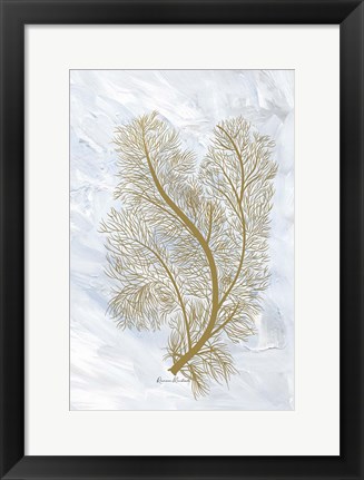 Framed Feathery Sea Fern I Print