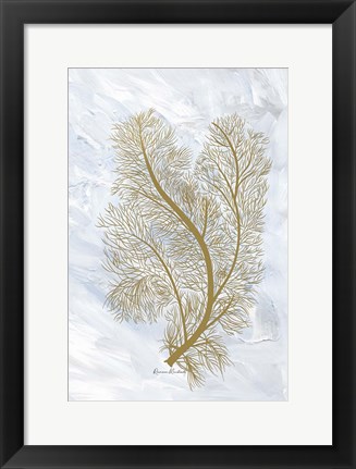 Framed Feathery Sea Fern I Print