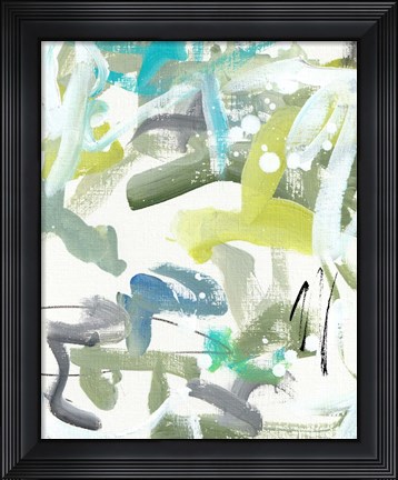 Framed Green Blue II Print