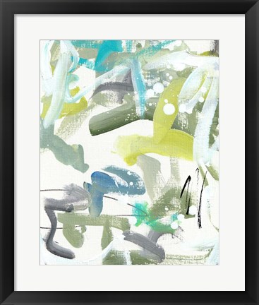 Framed Green Blue II Print