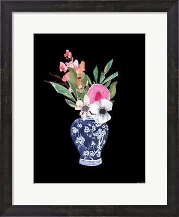 Framed Blue Vase I Print