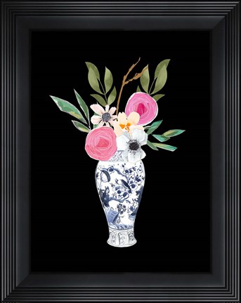 Framed Blue Vase II Print