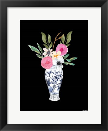 Framed Blue Vase II Print