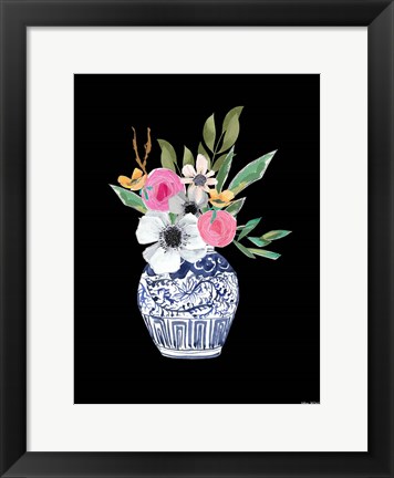 Framed Blue Vase III Print