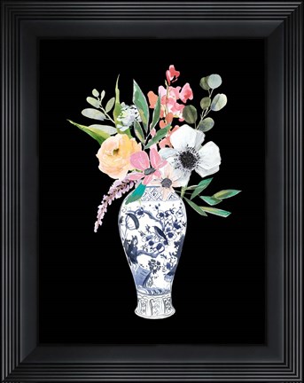 Framed Blue Vase IV Print
