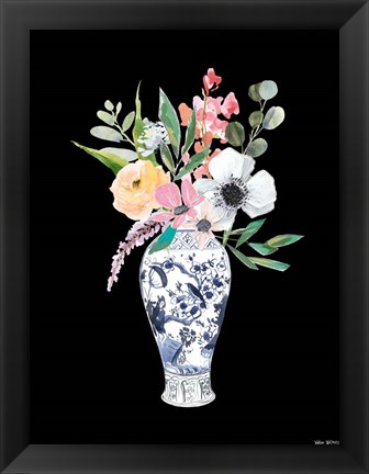 Framed Blue Vase IV Print