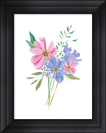 Framed Pastel Floral Print