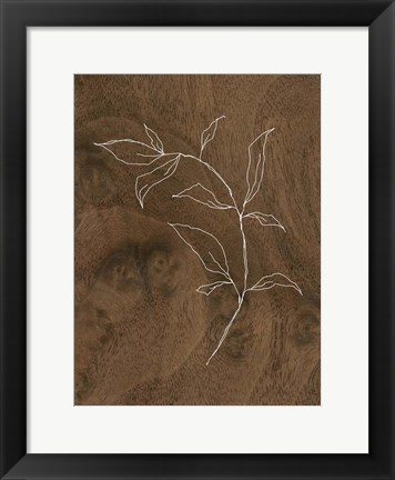 Framed Wispy Wood I Print