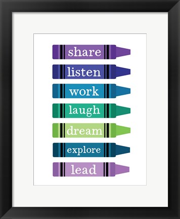 Framed School Rules Print