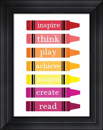 Framed School Rules II Print