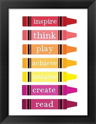 Framed School Rules II Print