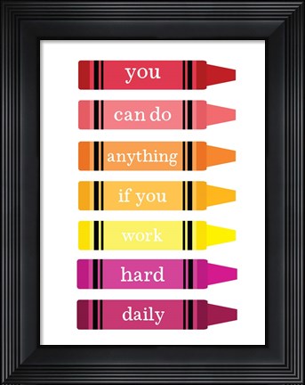 Framed School Rules III Print