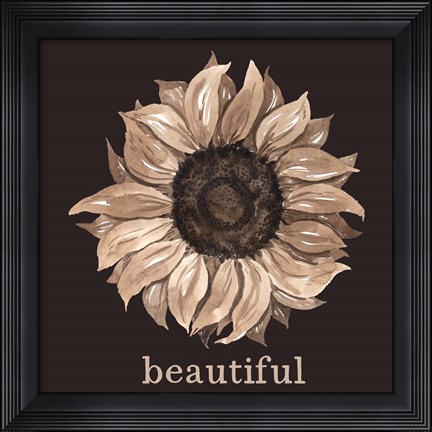 Framed Beautiful Sunflower Print