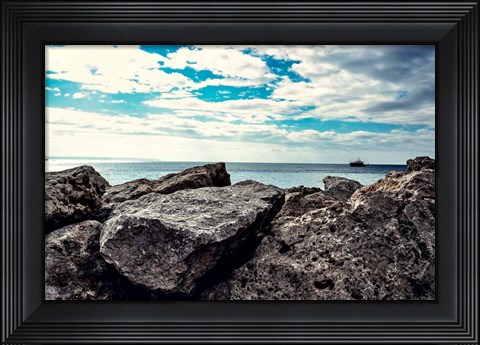 Framed Spanish Coast I Print