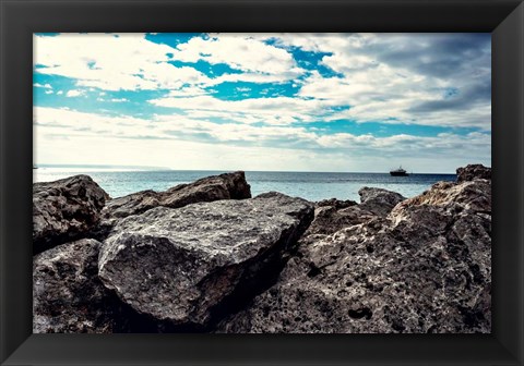 Framed Spanish Coast I Print