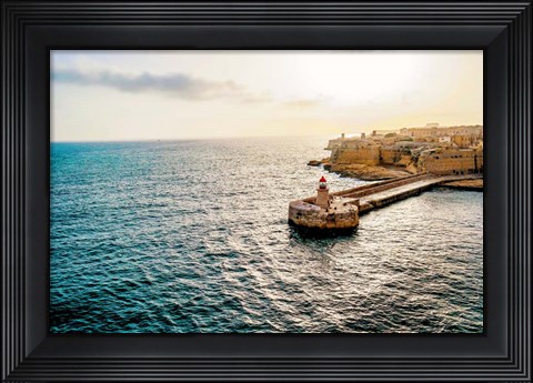 Framed Lighthouse Village Print