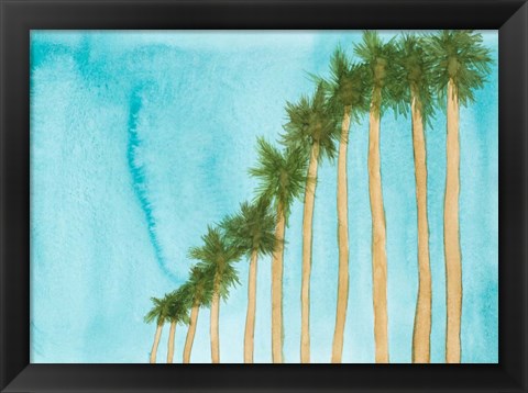 Framed Blue Skies And Palm Trees Print