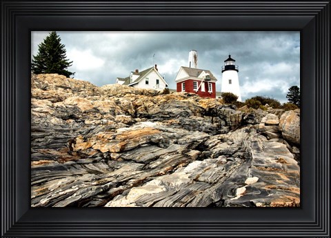 Framed Harbor Lighthouse II Print